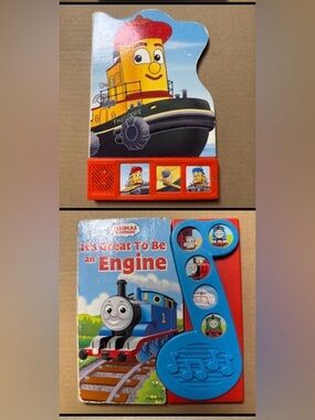 3 Sound Books - Sesame Street Elmo, Thomas And Friends, Theodore Tugboat TESTED